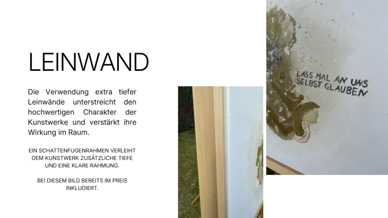 Extra dicke Leinwand inkl. Rahmen